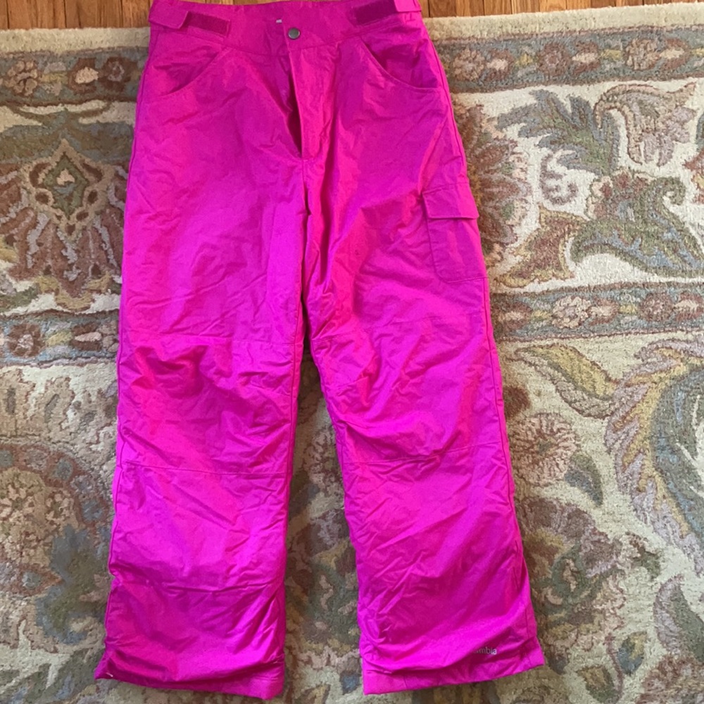 Columbia size large kids snow pants. Pink.